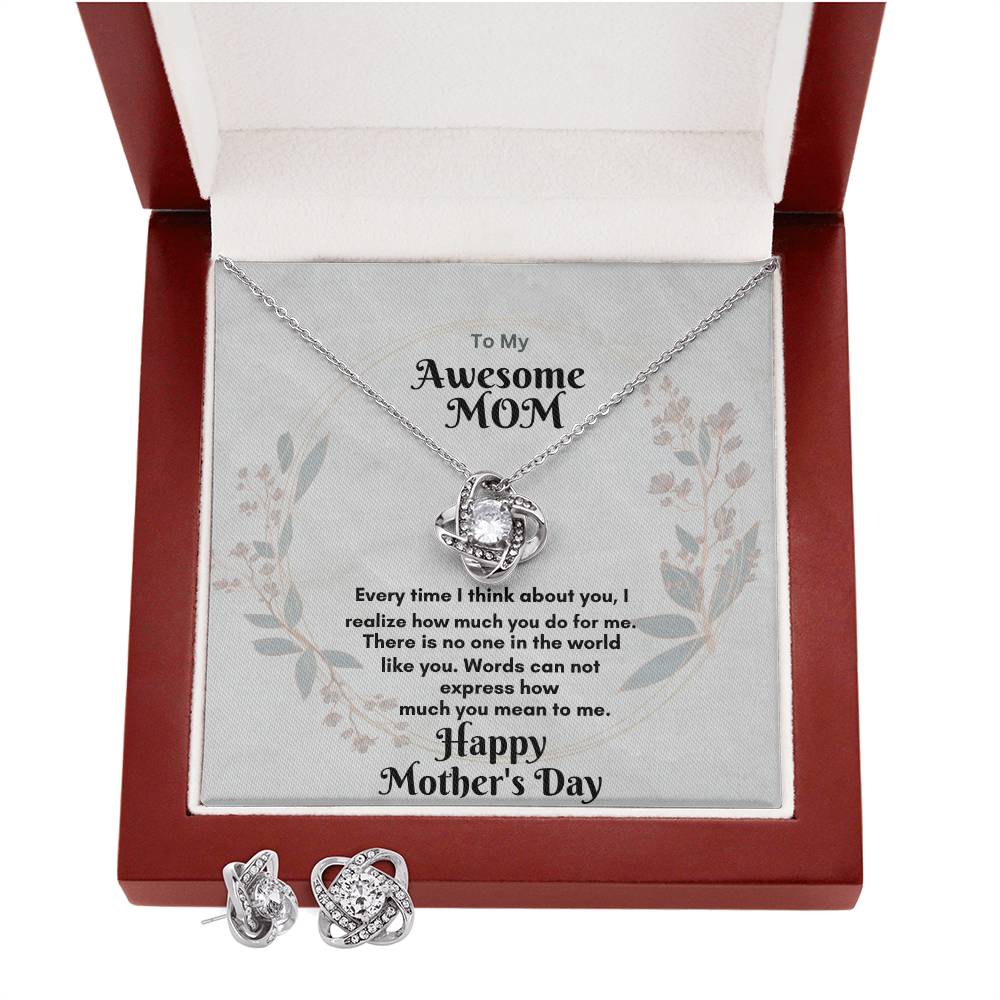 The Love Knot Necklace and matching Earring set