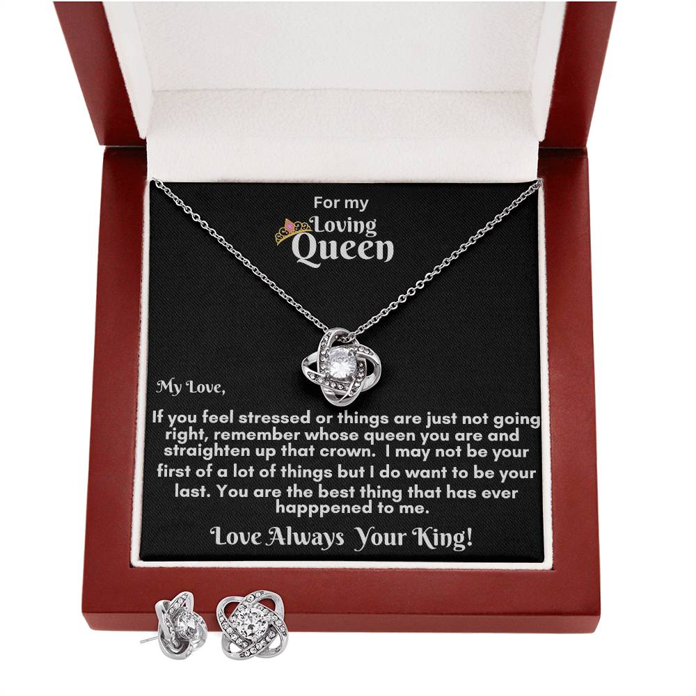 The Love Knot Necklace and Earring Set
