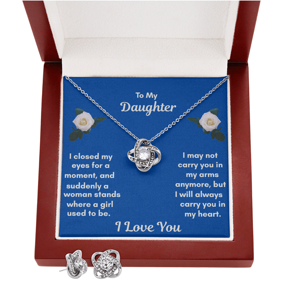 The Love Knot Necklace and Earring Set