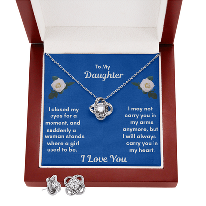 The Love Knot Necklace and Earring Set