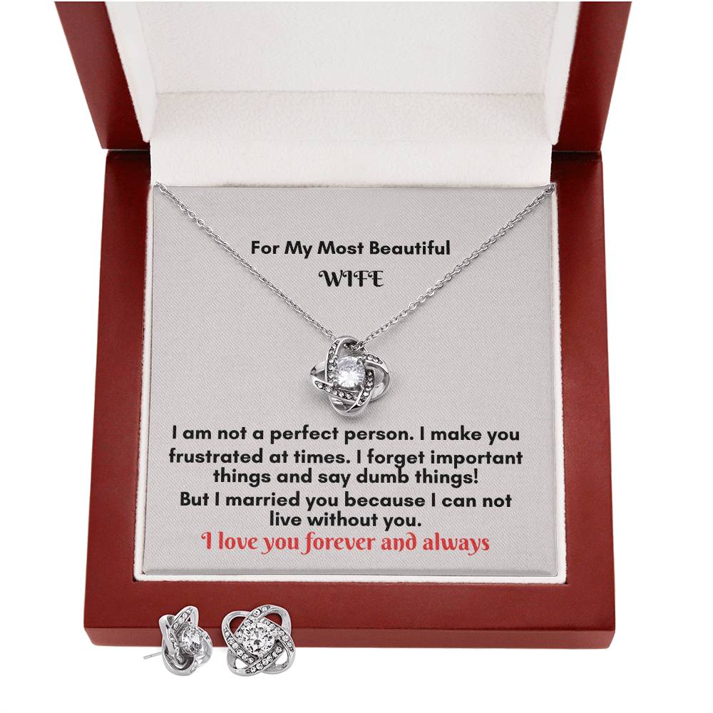 Love Knot Necklace and Earring Set – A Timeless Symbol of Everlasting Connection