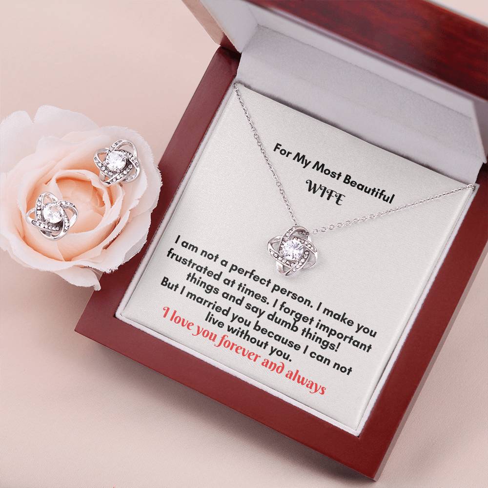 Love Knot Necklace and Earring Set – A Timeless Symbol of Everlasting Connection