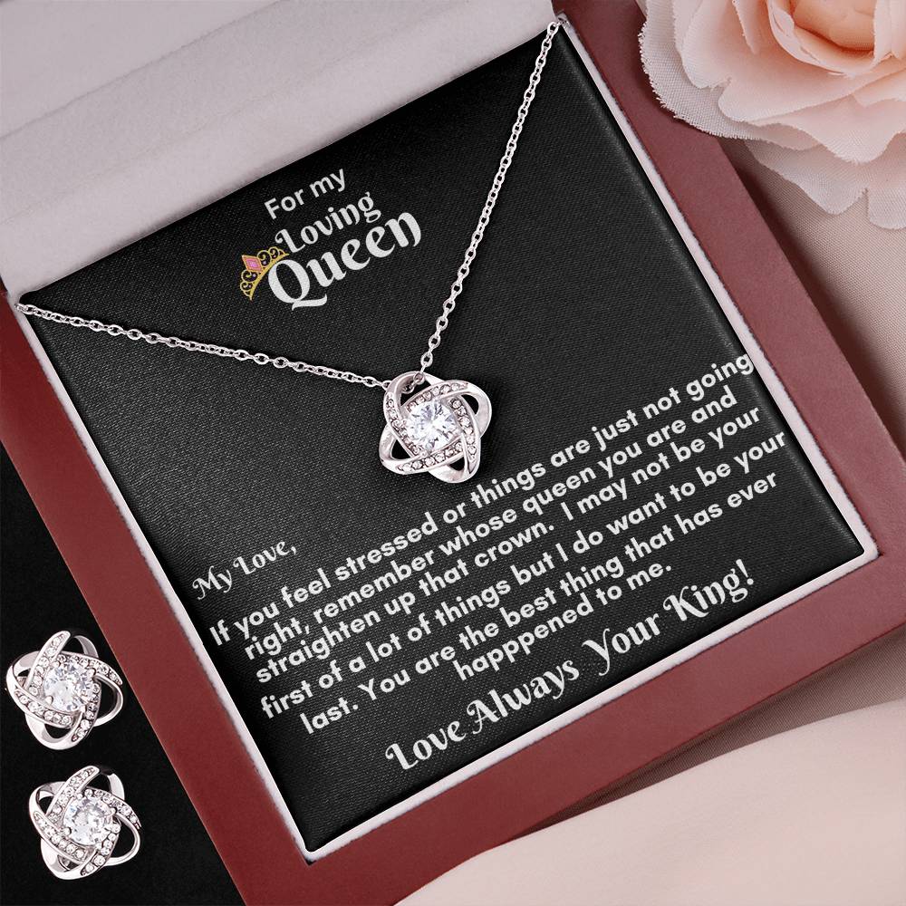 The Love Knot Necklace and Earring Set
