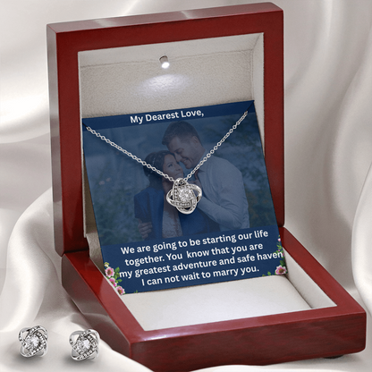 The Love Knot and Earring Set