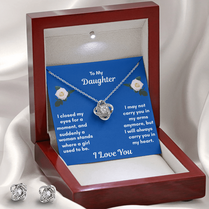 The Love Knot Necklace and Earring Set