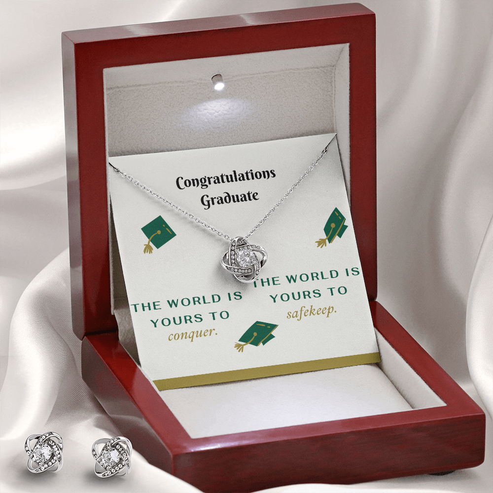 Stunning Love Knot Necklace and Earring Set for Unforgettable Moments
