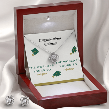 Stunning Love Knot Necklace and Earring Set for Unforgettable Moments