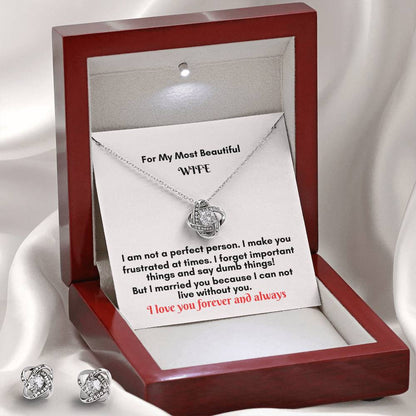 Love Knot Necklace and Earring Set – A Timeless Symbol of Everlasting Connection