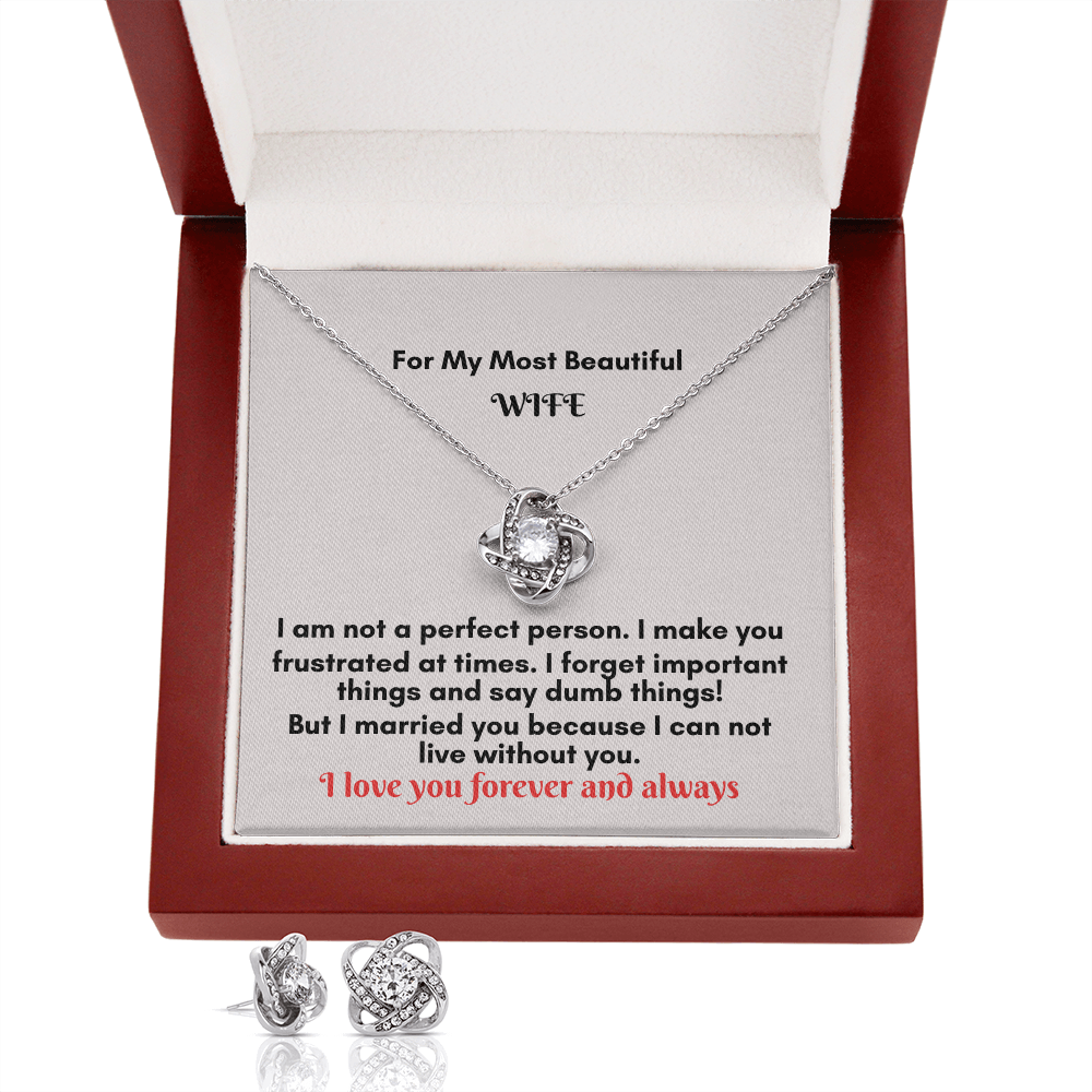 Love Knot Necklace and Earring Set – A Timeless Symbol of Everlasting Connection