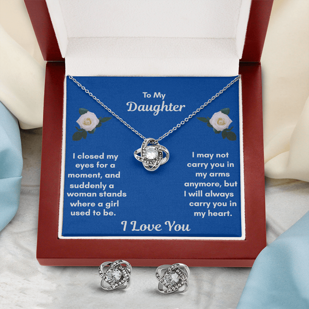 The Love Knot Necklace and Earring Set