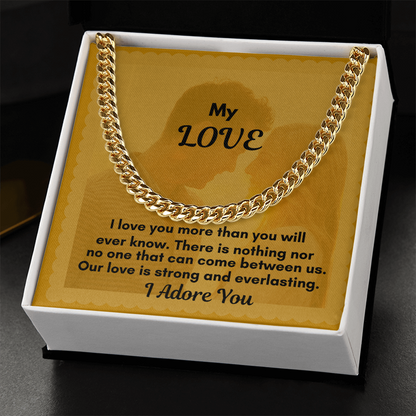 Elegant Adjustable Cuban Link Necklace for Men