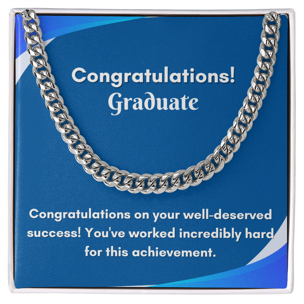 Stylish Cuban Link Chain for Graduation - A Gift They&