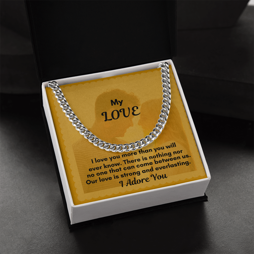 Elegant Adjustable Cuban Link Necklace for Men