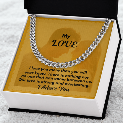 Elegant Adjustable Cuban Link Necklace for Men