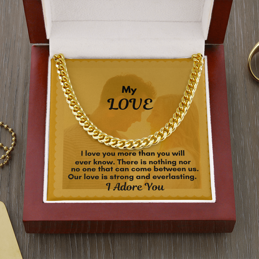 Elegant Adjustable Cuban Link Necklace for Men