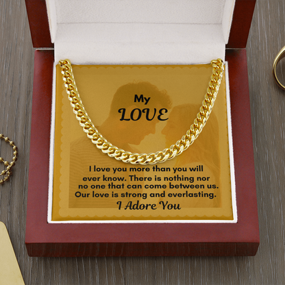 Elegant Adjustable Cuban Link Necklace for Men