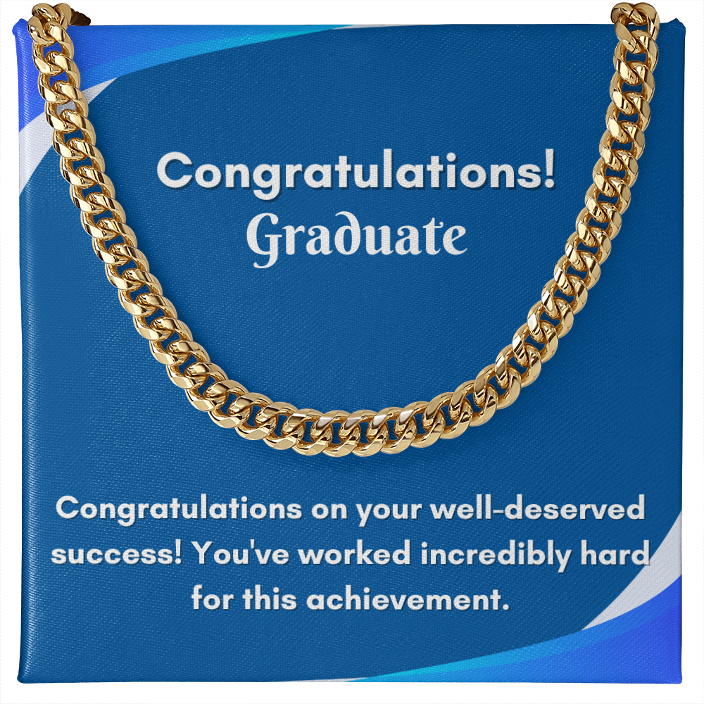 Stylish Cuban Link Chain for Graduation - A Gift They&