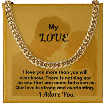Elegant Adjustable Cuban Link Necklace for Men