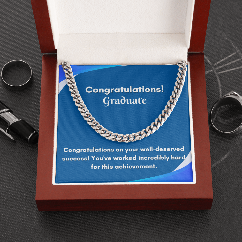 Stylish Cuban Link Chain for Graduation - A Gift They&