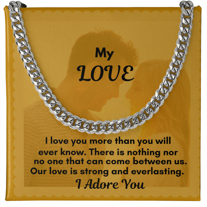 Elegant Adjustable Cuban Link Necklace for Men