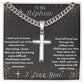 Cuban Chain With Artisan Cross Necklace