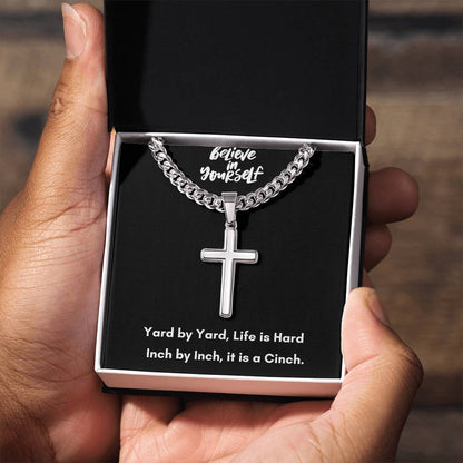 Cuban Chain Cross Necklace - A Timeless Symbol of Faith and Style