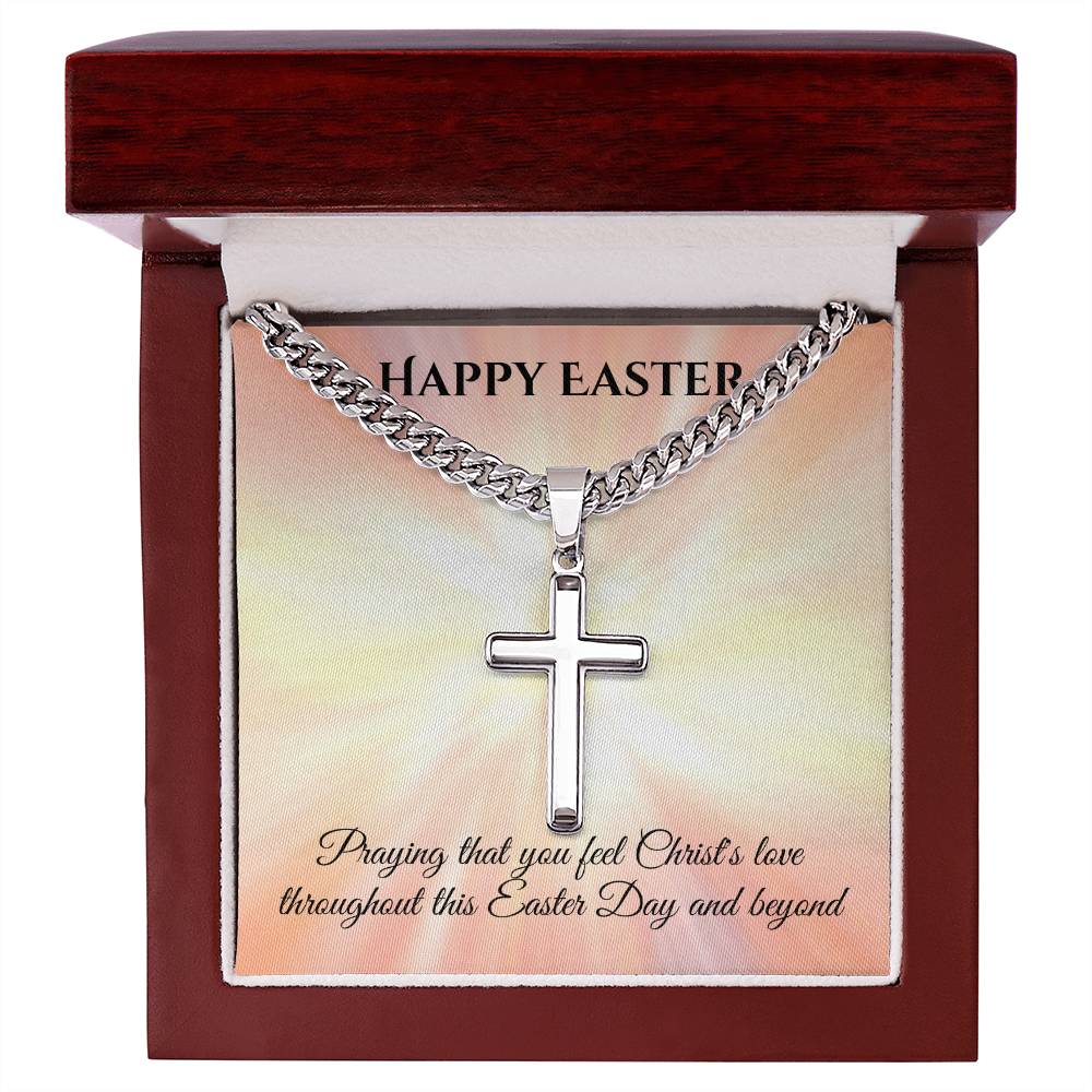 Cuban Chain with Artisan Cross Necklace