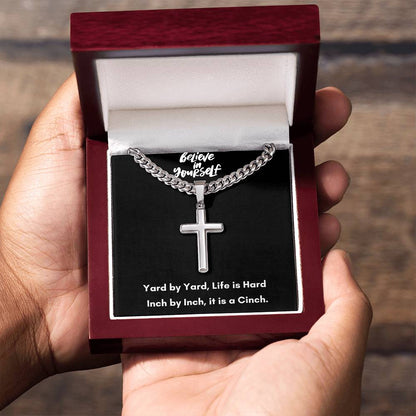 Cuban Chain Cross Necklace - A Timeless Symbol of Faith and Style