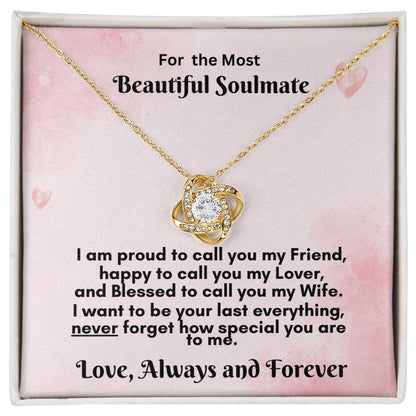 Heartfelt Love Knot Necklace Gift - Celebrate Your Unbreakable Bond