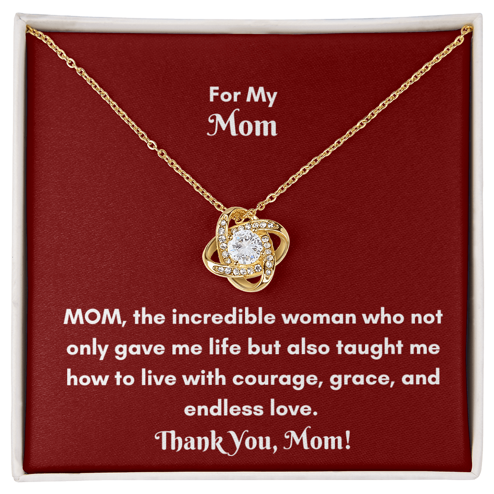 Timeless Love Knot Necklace for Mom – A Heartfelt Gift that Celebrates Your Bond