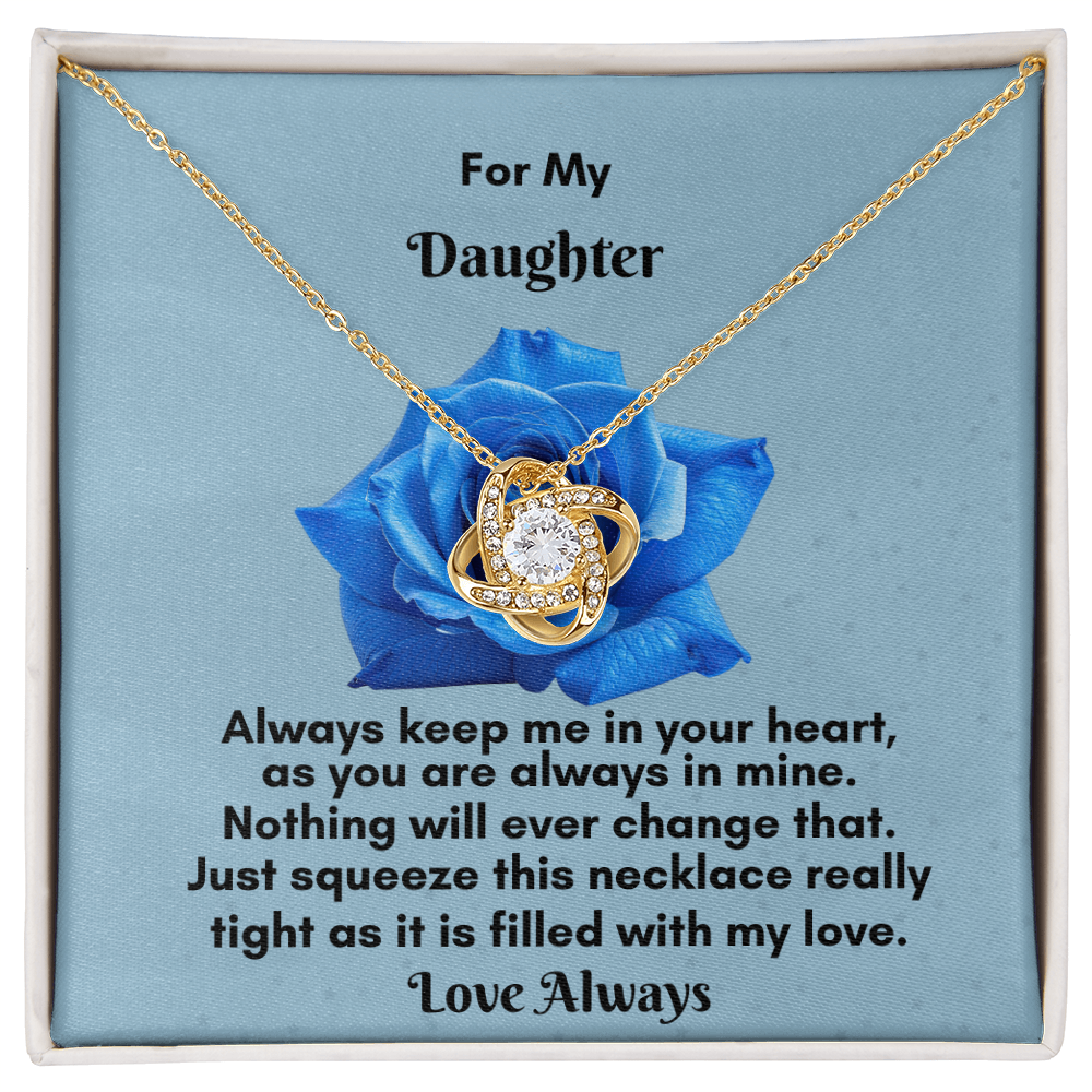 Stunning Love Knot Necklace - A Timeless Gift for Your Daughter