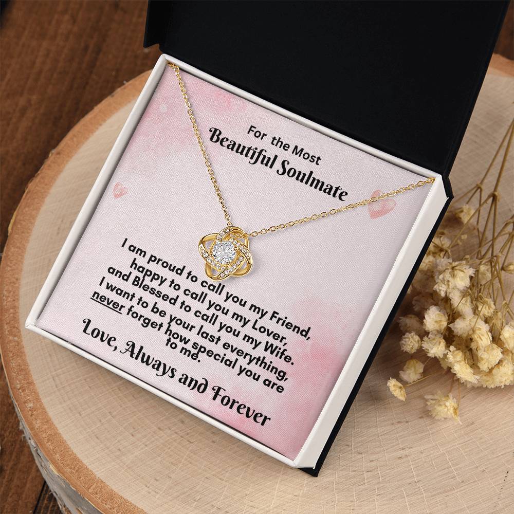 Heartfelt Love Knot Necklace Gift - Celebrate Your Unbreakable Bond