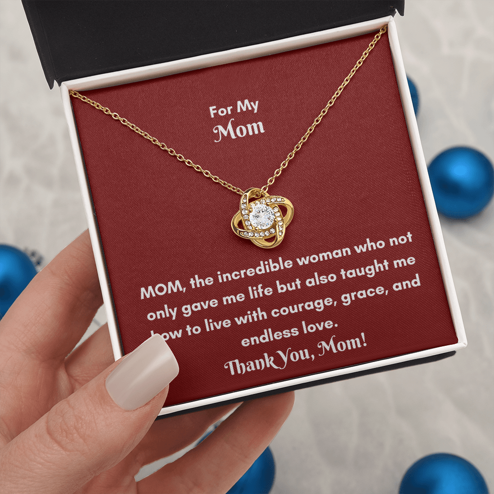 Timeless Love Knot Necklace for Mom – A Heartfelt Gift that Celebrates Your Bond