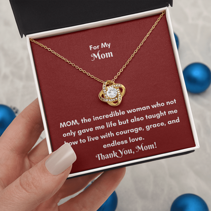Timeless Love Knot Necklace for Mom – A Heartfelt Gift that Celebrates Your Bond