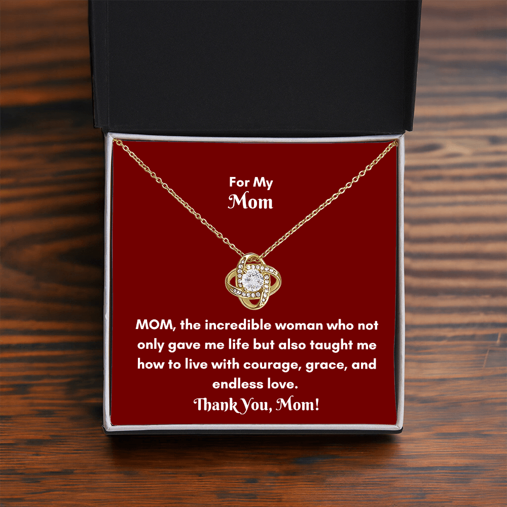 Timeless Love Knot Necklace for Mom – A Heartfelt Gift that Celebrates Your Bond