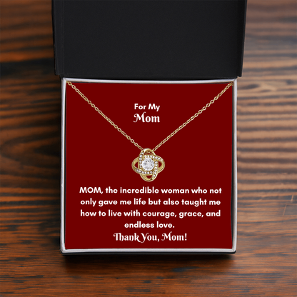 Timeless Love Knot Necklace for Mom – A Heartfelt Gift that Celebrates Your Bond