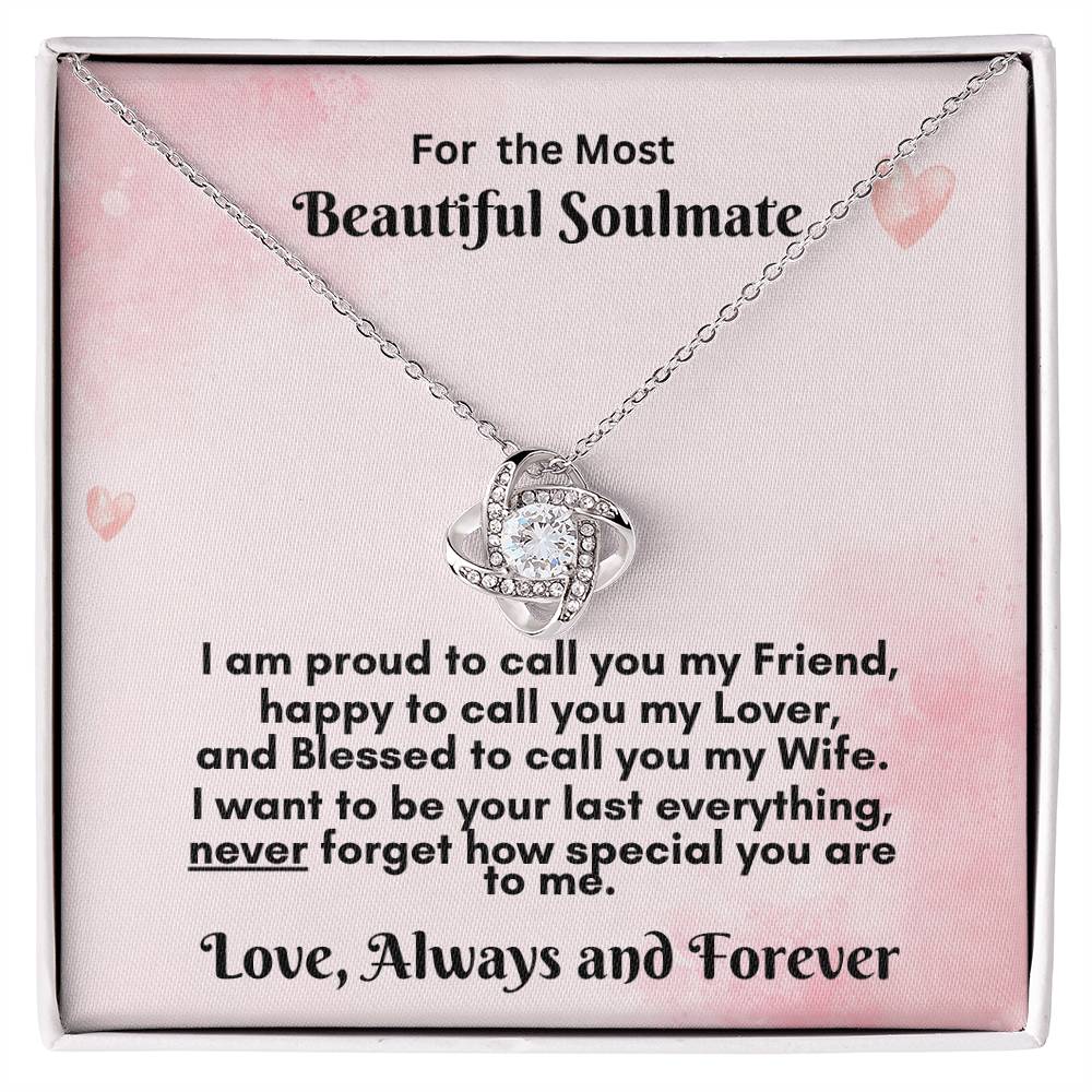 Heartfelt Love Knot Necklace Gift - Celebrate Your Unbreakable Bond
