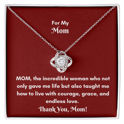 Timeless Love Knot Necklace for Mom – A Heartfelt Gift that Celebrates Your Bond