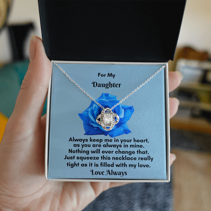 Stunning Love Knot Necklace - A Timeless Gift for Your Daughter