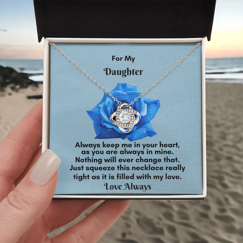 Stunning Love Knot Necklace - A Timeless Gift for Your Daughter