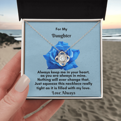 Stunning Love Knot Necklace - A Timeless Gift for Your Daughter