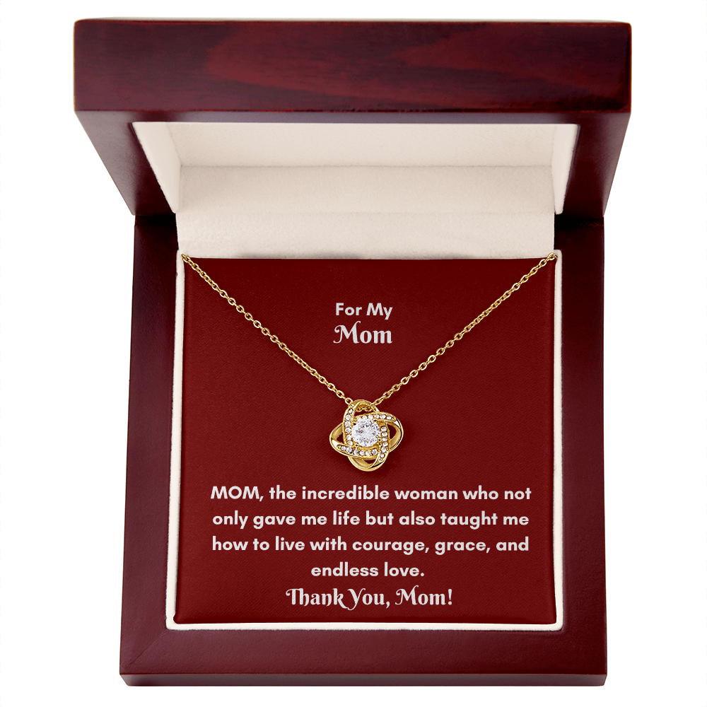 Timeless Love Knot Necklace for Mom – A Heartfelt Gift that Celebrates Your Bond