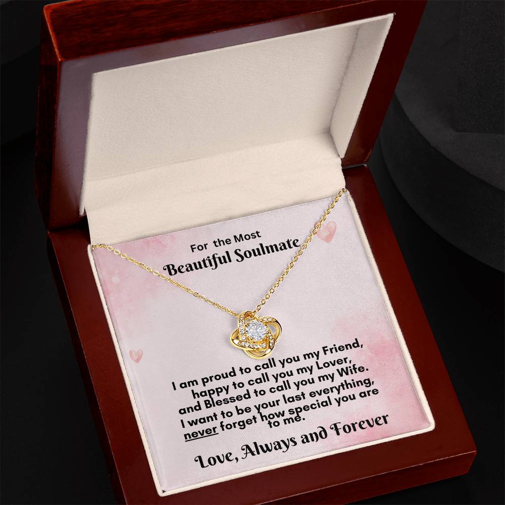 Heartfelt Love Knot Necklace Gift - Celebrate Your Unbreakable Bond