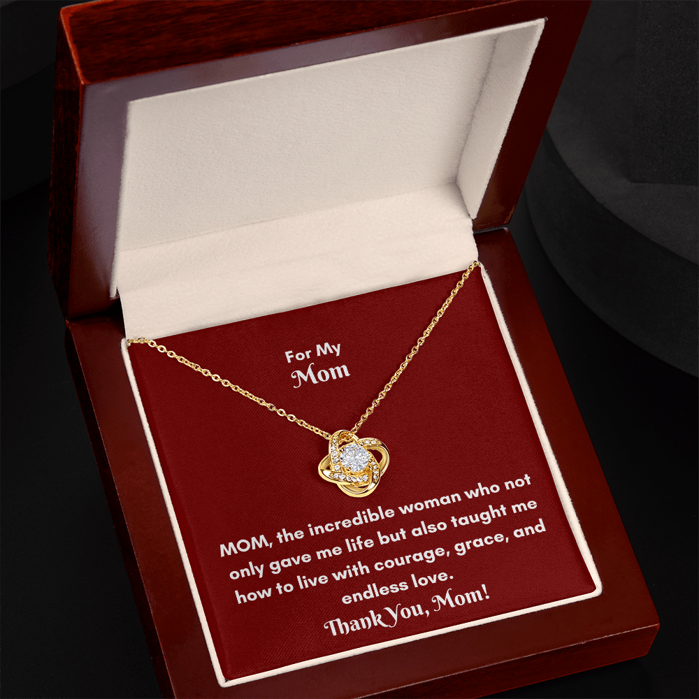 Timeless Love Knot Necklace for Mom – A Heartfelt Gift that Celebrates Your Bond