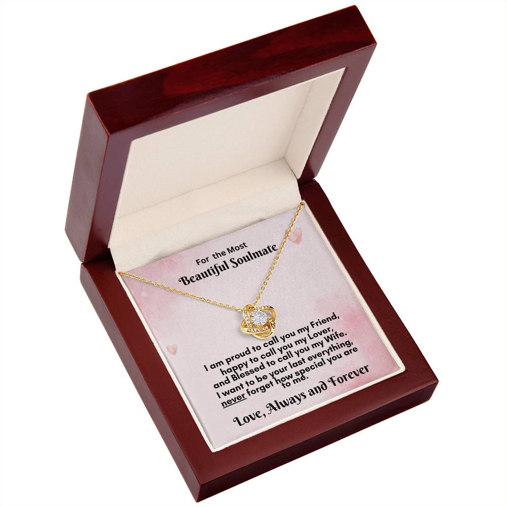 Heartfelt Love Knot Necklace Gift - Celebrate Your Unbreakable Bond