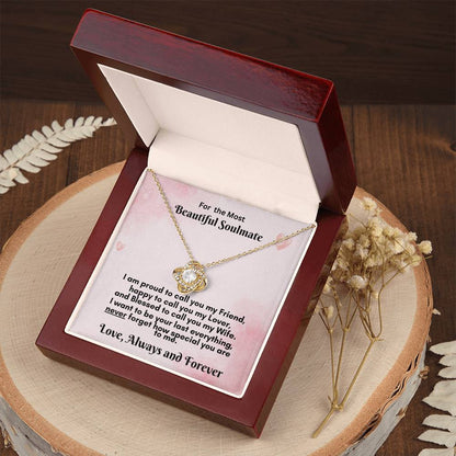 Heartfelt Love Knot Necklace Gift - Celebrate Your Unbreakable Bond