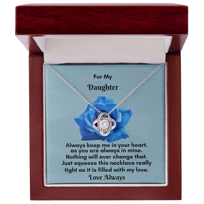 Stunning Love Knot Necklace - A Timeless Gift for Your Daughter