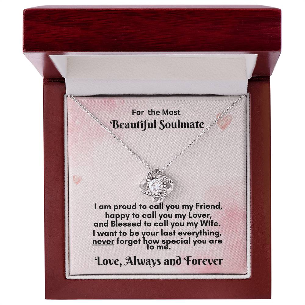 Heartfelt Love Knot Necklace Gift - Celebrate Your Unbreakable Bond
