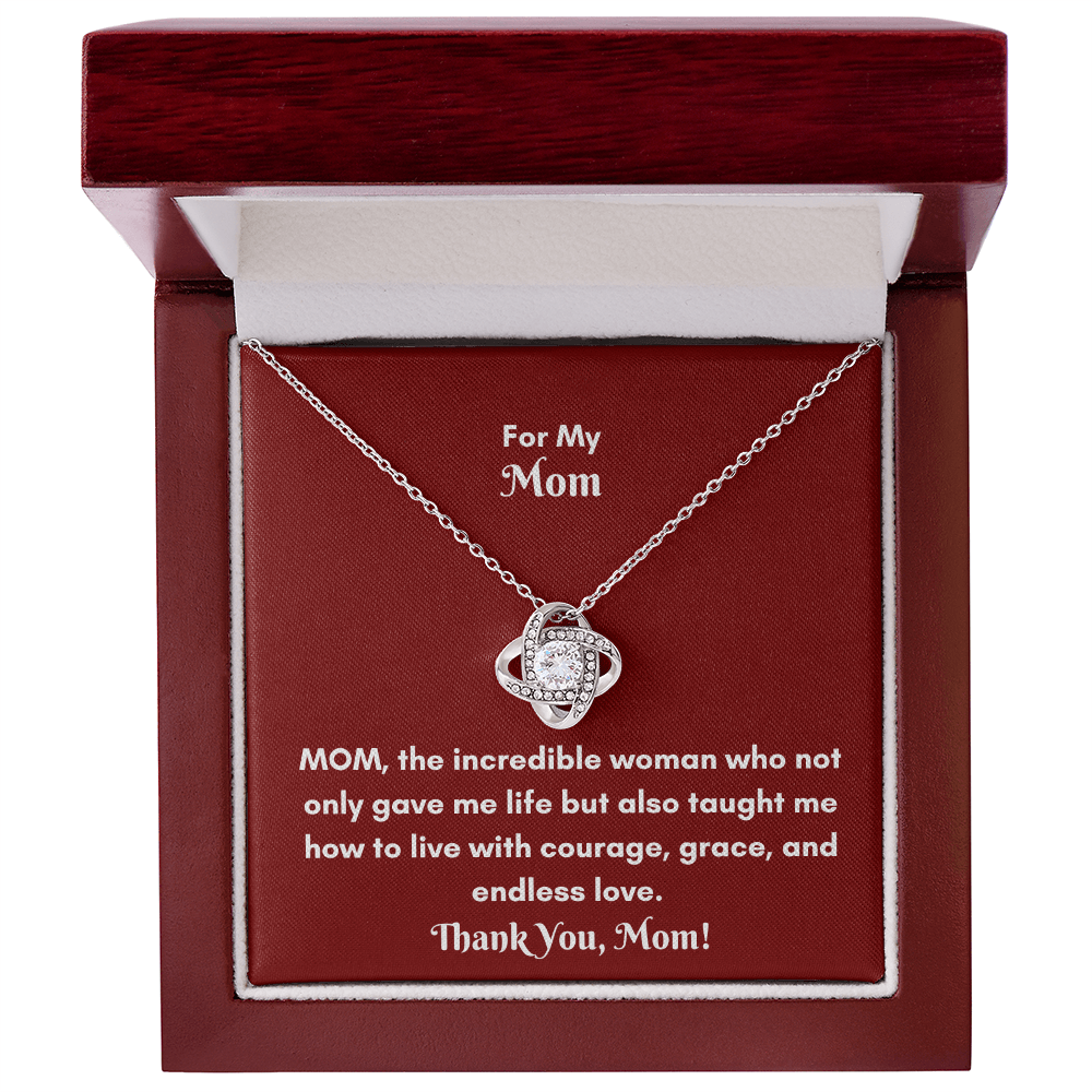 Timeless Love Knot Necklace for Mom – A Heartfelt Gift that Celebrates Your Bond