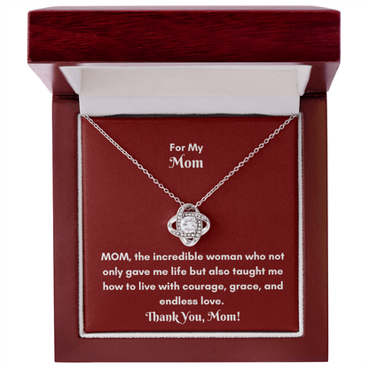 Timeless Love Knot Necklace for Mom – A Heartfelt Gift that Celebrates Your Bond